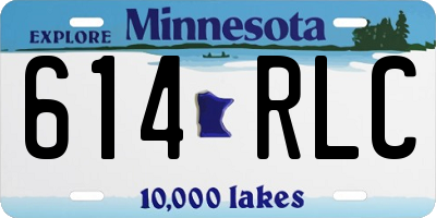MN license plate 614RLC