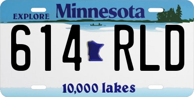 MN license plate 614RLD