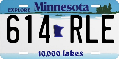MN license plate 614RLE