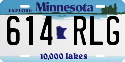 MN license plate 614RLG