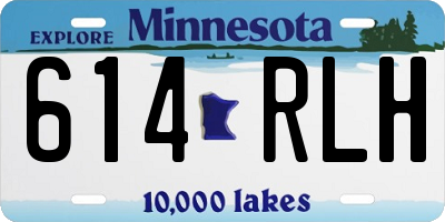 MN license plate 614RLH