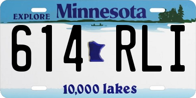 MN license plate 614RLI