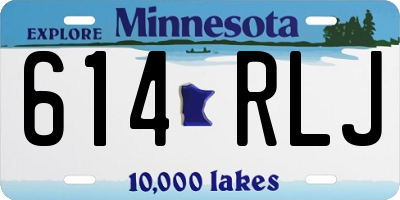 MN license plate 614RLJ