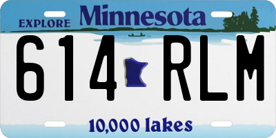 MN license plate 614RLM