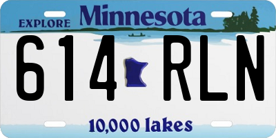 MN license plate 614RLN