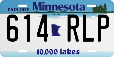 MN license plate 614RLP