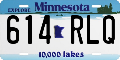 MN license plate 614RLQ