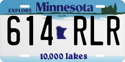 MN license plate 614RLR