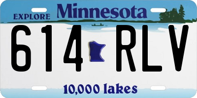 MN license plate 614RLV