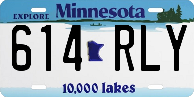 MN license plate 614RLY