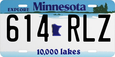 MN license plate 614RLZ