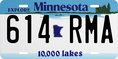 MN license plate 614RMA