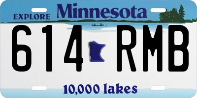 MN license plate 614RMB