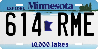 MN license plate 614RME