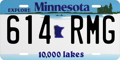 MN license plate 614RMG