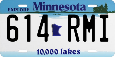 MN license plate 614RMI