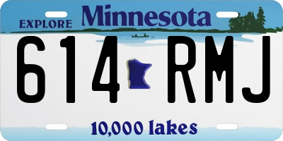 MN license plate 614RMJ