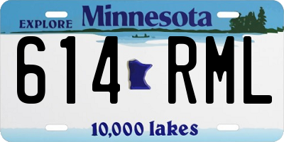 MN license plate 614RML