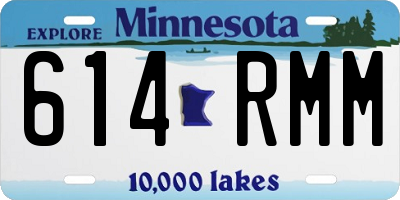 MN license plate 614RMM