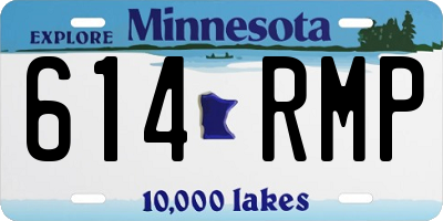 MN license plate 614RMP