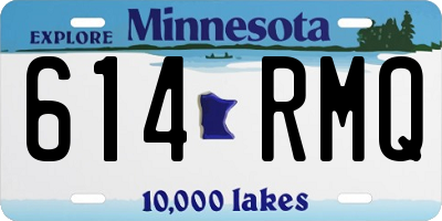 MN license plate 614RMQ