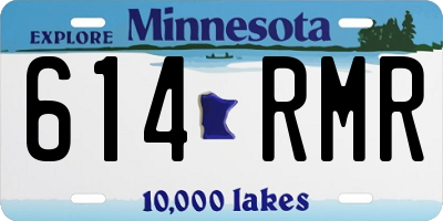 MN license plate 614RMR
