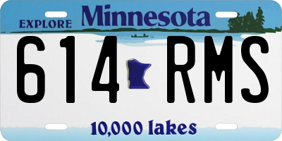 MN license plate 614RMS