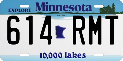 MN license plate 614RMT