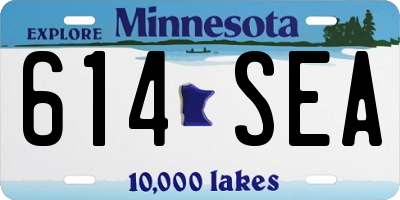 MN license plate 614SEA