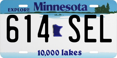 MN license plate 614SEL