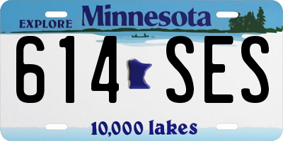 MN license plate 614SES