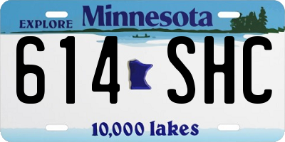 MN license plate 614SHC