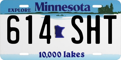 MN license plate 614SHT