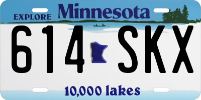 MN license plate 614SKX