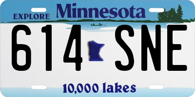 MN license plate 614SNE
