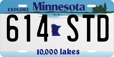 MN license plate 614STD