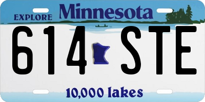 MN license plate 614STE