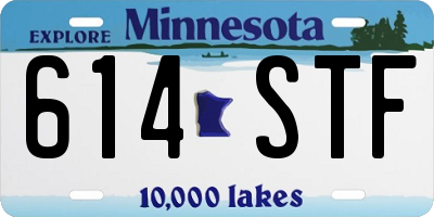 MN license plate 614STF