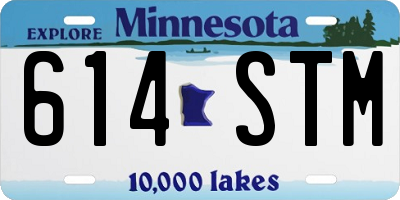 MN license plate 614STM