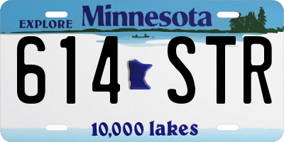MN license plate 614STR