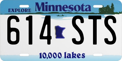 MN license plate 614STS