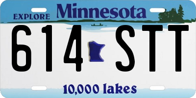 MN license plate 614STT