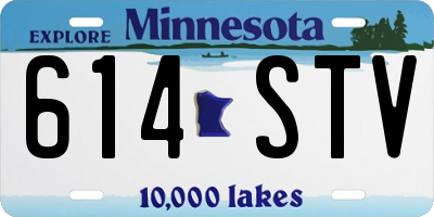 MN license plate 614STV