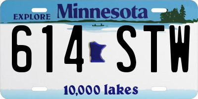 MN license plate 614STW