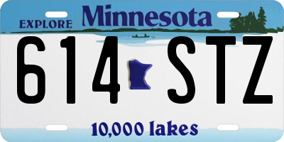 MN license plate 614STZ