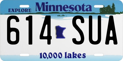 MN license plate 614SUA