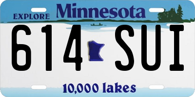 MN license plate 614SUI