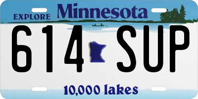MN license plate 614SUP