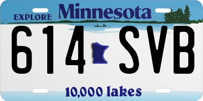 MN license plate 614SVB