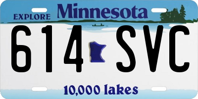 MN license plate 614SVC